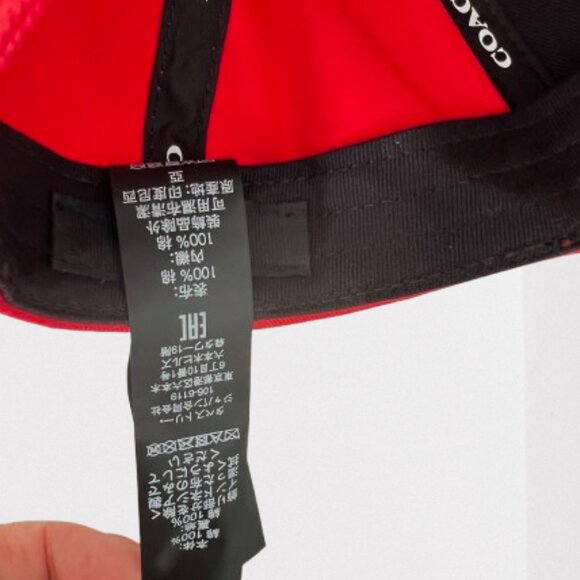 NEW Coach Baseball Cap with Embroidered Coach Logo in Red, Hat- Unisex - Picture 11 of 13